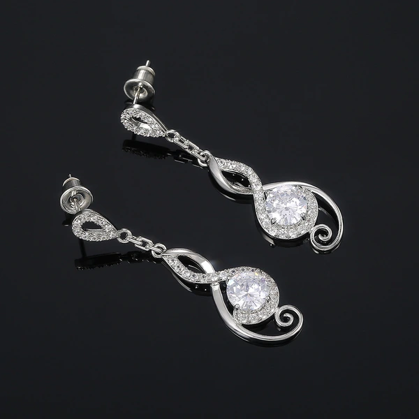 Fashionable new teardrop earrings, creative women's zircon earrings, exquisite wedding earrings, earrings wholesale