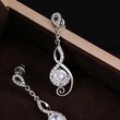 Fashionable new teardrop earrings, creative women's zircon earrings, exquisite wedding earrings, earrings wholesale