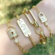 Internet celebrity bracelet cold style niche simple chain female bracelet personality all-match letter love bracelet brc66