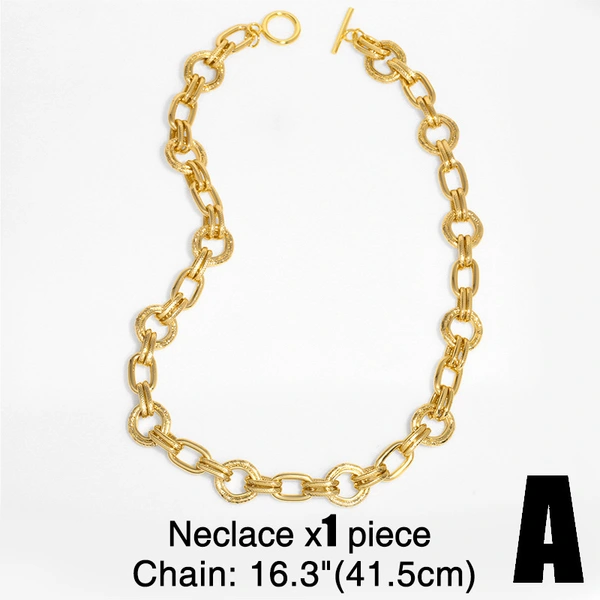 European and American hiphop hip-hop women's trend thick chain necklace Cuban chain large chain clavicle chain sweater chain nks61