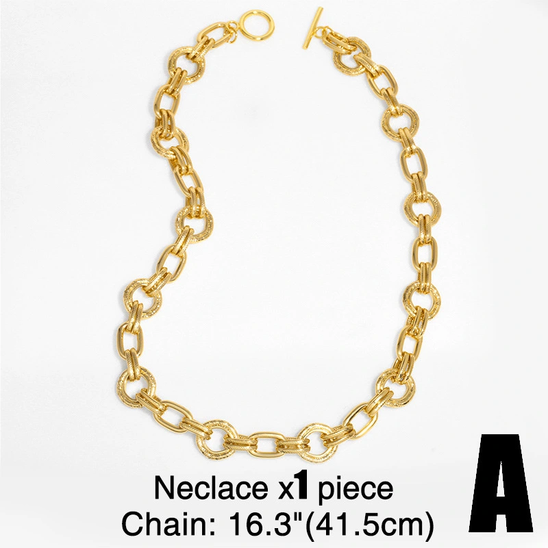 European and American hiphop hip-hop women's trend thick chain necklace Cuban chain large chain clavicle chain sweater chain nks61