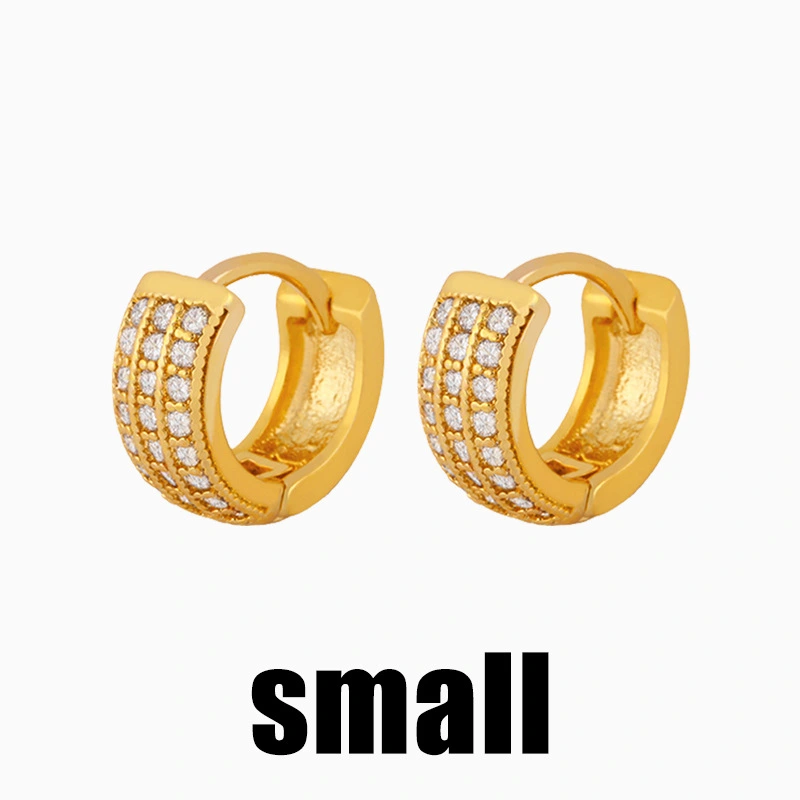AS jewelry Korean version of the new fashion zircon ear buckle European and American exquisite crystal earrings simple versatile earrings erv79