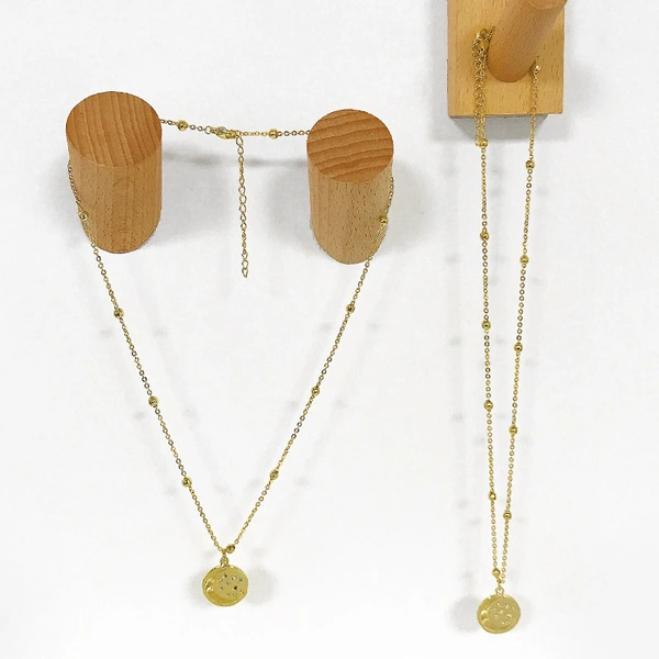 Clearance sale European and American fashion popular temperament personality diamond moon star women's necklace clavicle chain nks80