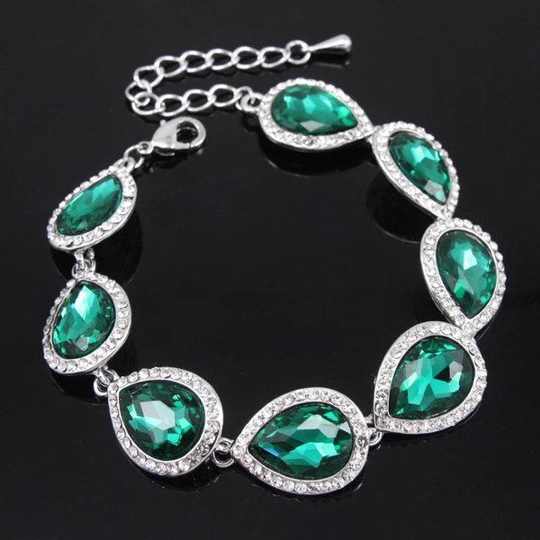 Bridal bracelet European and American water drop bracelet hand crystal jewelry Yiwu small commodity brj71