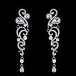 European and American popular bridal earrings jewelry long crystal tassel earrings ear studs wholesale erh69