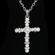 European and American hip-hop jewelry women's hip-hop diamond cross pendant necklace clavicle chain jewelry wholesale nkm78