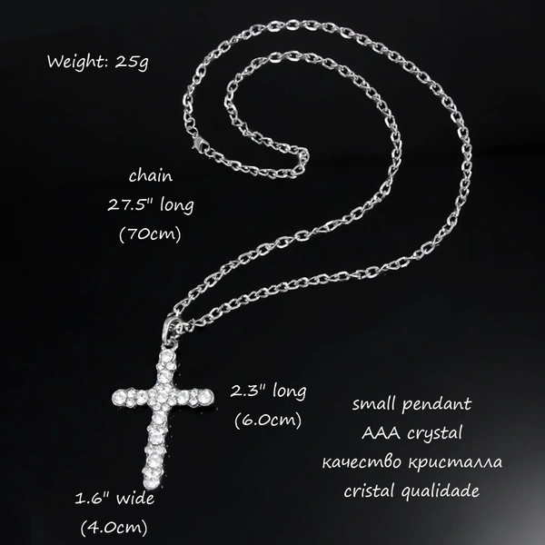 European and American hip-hop jewelry women's hip-hop diamond cross pendant necklace clavicle chain jewelry wholesale nkm78