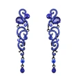 European and American popular bridal earrings jewelry long crystal tassel earrings ear studs wholesale erh69