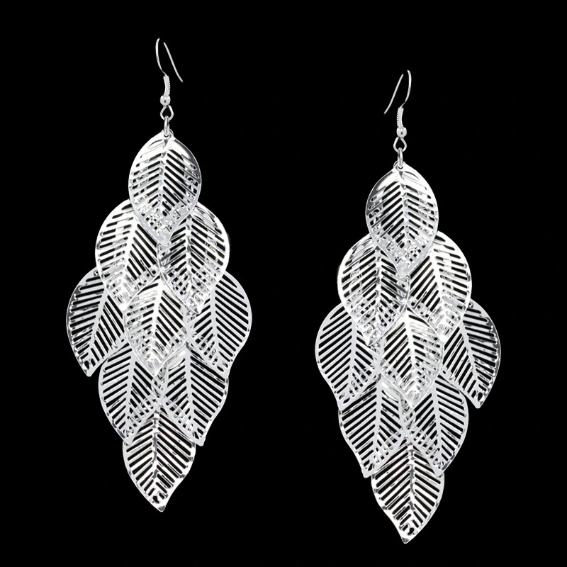 Korean new hollow leaf earrings female earrings earrings wholesale alloy earrings earrings era05