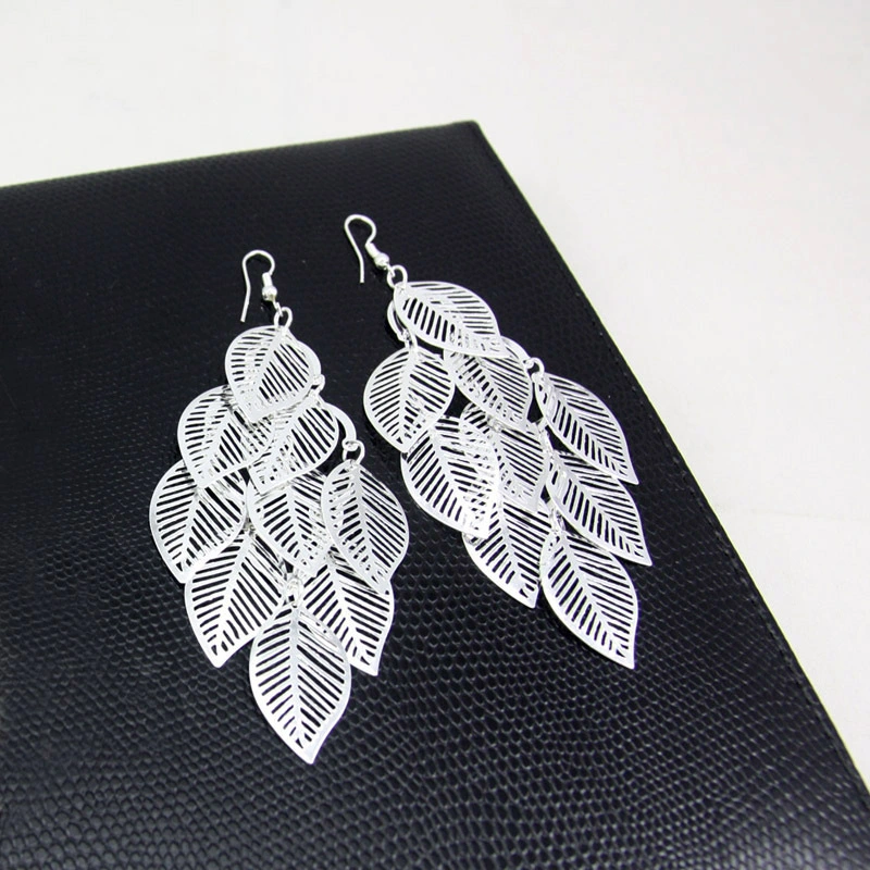 Korean new hollow leaf earrings female earrings earrings wholesale alloy earrings earrings era05