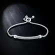 Hot selling fashion simple jewelry micro inlaid zircon full diamond bracelet box chain movable adjustable bracelet brk20
