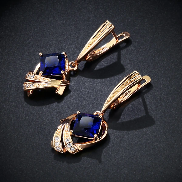 Micro-inlaid zircon electroplated real gold earrings new natural style earrings girls short earrings wholesale erj53