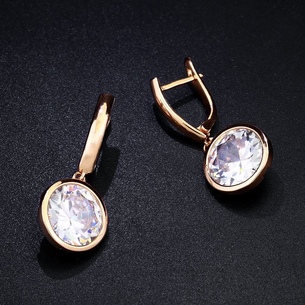 New jewelry European and American style Austrian crystal earrings women's gold-plated simple earrings wholesale erj82