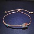 Internet celebrity bracelet micro inlaid colorful zircon bracelet fashion Cupid arrow girlfriend birthday gift brk60