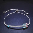 Internet celebrity bracelet micro inlaid colorful zircon bracelet fashion Cupid arrow girlfriend birthday gift brk60