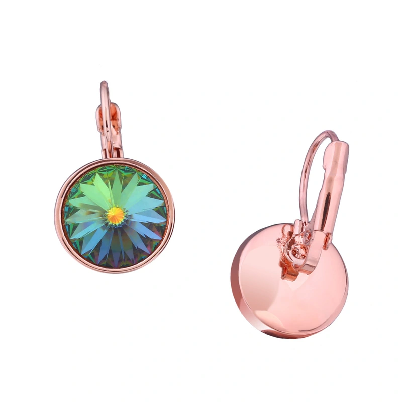 E-commerce specializes in European and American earrings AAA Swarovski diamond rose gold ear hooks Yiwu jewelry erj76