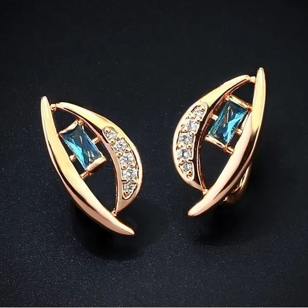 New topaz earrings micro-diamond earrings gift factory wholesale European and American evening party accessories erj75