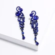 European and American popular bridal earrings jewelry long crystal tassel earrings ear studs wholesale erh69