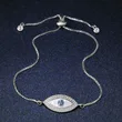 Hot selling copper micro inlaid zircon pull bracelet exotic devil eye jewelry bra04
