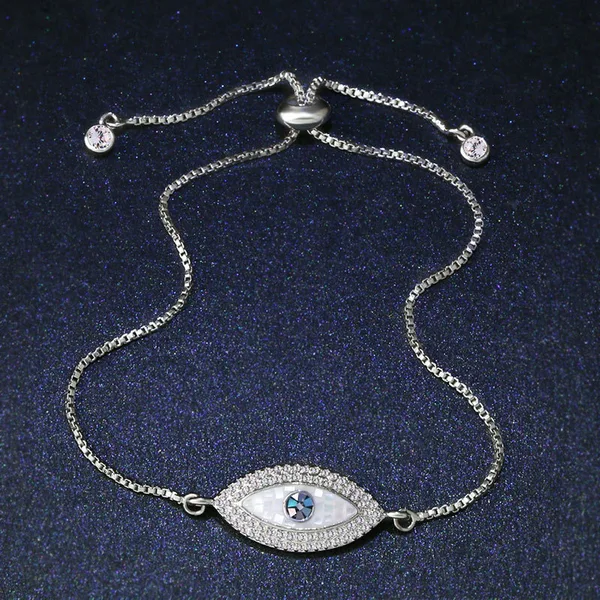 Hot selling copper micro inlaid zircon pull bracelet exotic devil eye jewelry bra04