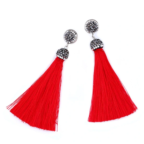 Hot selling new style long temperament tassel earrings high-end diamond earrings earrings for women erk69 light luxury