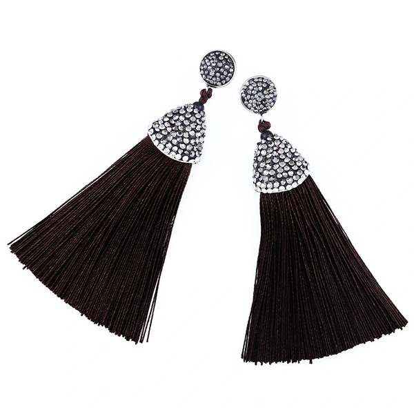Hot selling European and American exaggerated tassel earrings simple ethnic style long earrings erk68