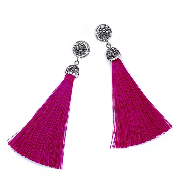 Hot selling new style long temperament tassel earrings high-end diamond earrings earrings for women erk69 light luxury