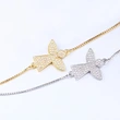Fashionable and simple European and American angel wing bracelet copper zirconium micro-inlaid jewelry lovers jewelry bra35