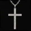 European and American rock hip-hop diamond-studded cross men's and women's long necklace sweater chain nkg80 pendant