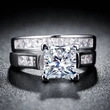   Hot selling couple rings for men and women with diamonds, silver-plated 18k gold rings, zircon jewelry spot wholesale