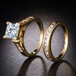   Hot selling couple rings for men and women with diamonds, silver-plated 18k gold rings, zircon jewelry spot wholesale