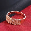 European and American hot-selling creative and fashionable OL ladies' zircon rings with rose gold plating jewelry wholesale