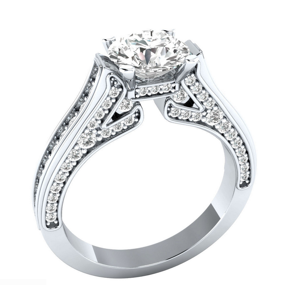 European and American hot ring retro simple ladies imitation diamond zircon ring silver plated small jewelry wholesale