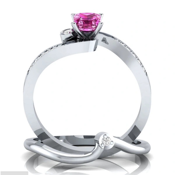 European and American hot-selling fashion women's zircon ring silver-plated couple ring party wedding ring