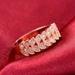 European and American hot-selling creative and fashionable OL ladies' zircon rings with rose gold plating jewelry wholesale