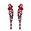 European and American popular bridal earrings jewelry long crystal tassel earrings ear studs wholesale erh69