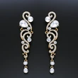 European and American popular bridal earrings jewelry long crystal tassel earrings ear studs wholesale erh69