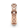 New wholesale European and American style luxury hollow rings for men and women fashion rings copper plated rose gold jewelry
