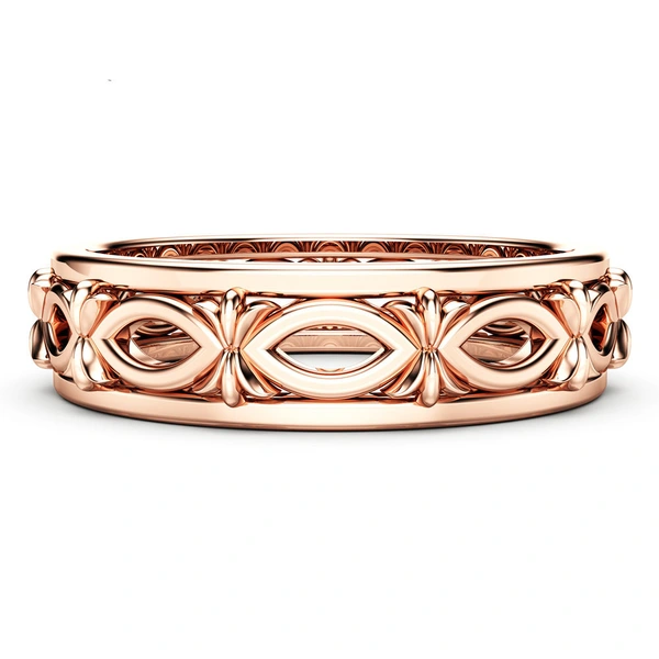 New wholesale European and American style luxury hollow rings for men and women fashion rings copper plated rose gold jewelry