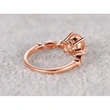   New fashion simple champagne color women's ring exquisite copper plated rose gold zircon jewelry