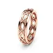 New wholesale European and American style luxury hollow rings for men and women fashion rings copper plated rose gold jewelry