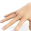 European and American style new creative women's plant wrapped ring luxury copper plated rose gold zircon jewelry