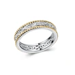  New color separation zircon ring fashionable OL ladies jewelry copper plated platinum   