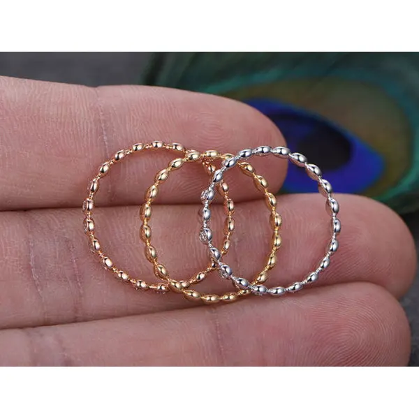   New fashion three-color combination ring set women's copper ring party zircon jewelry