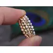   New fashion three-color combination ring set women's copper ring party zircon jewelry