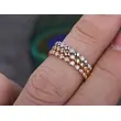   New fashion three-color combination ring set women's copper ring party zircon jewelry