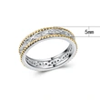  New color separation zircon ring fashionable OL ladies jewelry copper plated platinum   