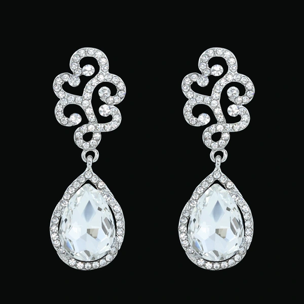 Accessories source factory European and American fashion simple women's rose earrings personality diamond earrings small jewelry erj07