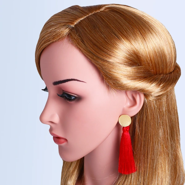 European and American fashion tassel earrings fashionable versatile women's simple personality earrings trendy ear jewelry wholesale erm08