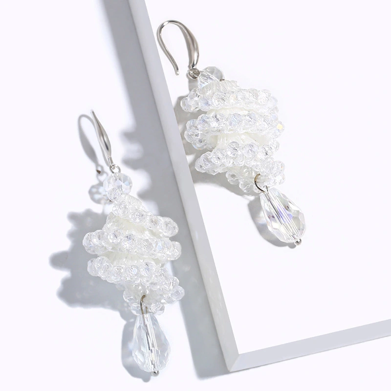 Clearance European and American fashion hand-woven women's bead earrings Bohemian earrings wholesale erm67